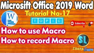 MS Office Word 2019 Tutorial No-17||How to use Macro, record macros in Urdu|Hndi