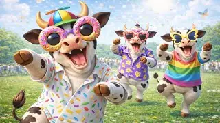 FUNNY COW DANCE 🐄| COW SONG  _ COW VIDEOS | DANCING COW | ANIMAL SOUND