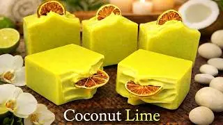 Natural Coconut Milk & Lime Soap Bars No Freezing or Scorching