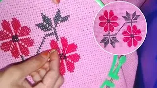 Dusuti flowers design | rumal embroidery design for love | how to make woolen rumal design | dusuti 