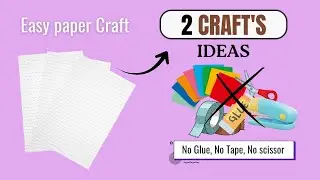 Only Paper Craft😍||2 Easy Paper Craft Ideas Without Glue||DIY Paper Craft|#diy#viralvideo#papercraft