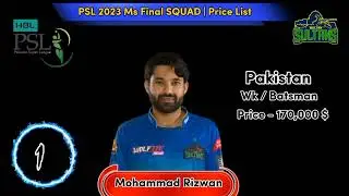 Multan sultan full playing 11 #👋 and Paris