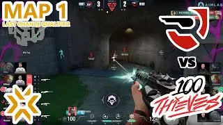 CRAZY ! 100 Thieves  VS Rise Map 1 - Highlights VODS - VCT 2021: NA LCQ | Valorant