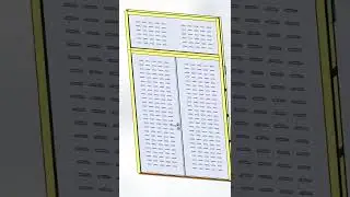Визуализация дверь со сплошной пробивкой полотен.