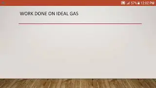 Work done on ideal gas