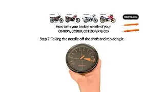 How to replace a broken needle on your CB400N, CB900F, CB1100F/R & CBX speedometer and tachometer
