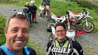 Feb 2021 in Wales trail riding weekend on the Honda CRF250L