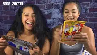 Peoplefrom Hawaii try Korean Snacks