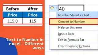 💻How to Convert Text to Numbers in Excel (4 Different Ways!) | Excel tutorials #indictech