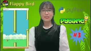 Flappy Bird game with Python #3 -  Pygame Library - Codewithlisa