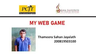 #HTML #CSS #javascript | 2D Game Development Project | Java Institute | PCJT Software Engineering