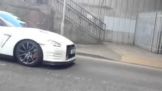 Insane GTR R35 vs C63 AMG tunnel rev battle Brutal exhaust notes