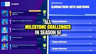 All Secret Milestone Challenges in Fortnite Chapter 2 Season 5!