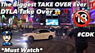 Downtown Los Angeles Gets Shut Down By The Biggest Car Meet Ever !!! *Must Watch*