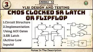 3 CMOS Clocked SR Latch or Flip Flop Explained Module 5 6th Sem VLSI ECE VTU
