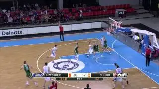 Samardžiski as shooting guard (MZT Skopje Aerodrom - Union Olimpija, 1.3.2015)