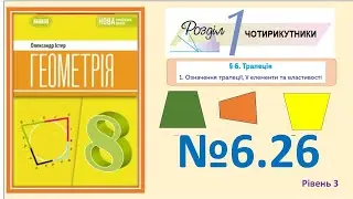 Істер Вправа 6.26 Геометрія 8 НУШ-2025