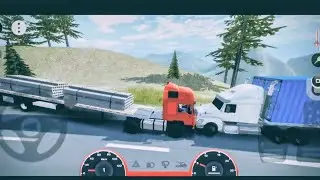 Flatbed truck McQueen / transportation with truck pothole vs car racing#123 
