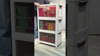 GonQin Foldable Storage Box Cabinet Bins With Lids