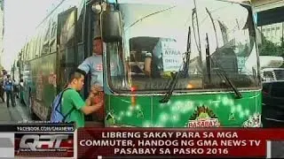 QRT: Libreng sakay para sa mga commuter, handog ng GMA News TV Pasabay sa Pasko 2016