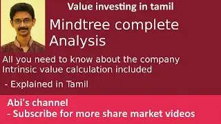 Mindtree complete Analysis |All you need to know with intrinsic value calculation|Explained in Tamil