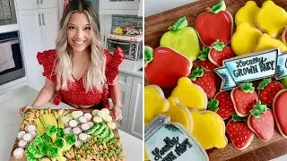 How to Decorate and Price Vegetable and Fruit Sugar Cookies | Sugar Cookie Decorating in 4K