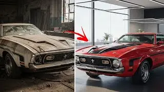 ASMR Car Restoration Full Rebuild of Ford Mustang Mach 11971 from Abandoned Condition to Looking New