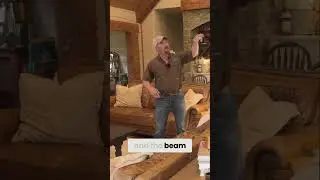 Stunning Log Home Living Room Tour: Design & Features #shorts