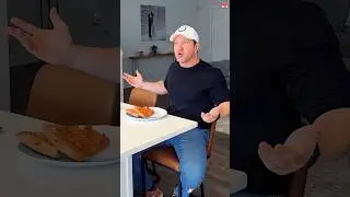 Aggressively serving my husband food to see his reaction #youtube #funny #pranks #happy