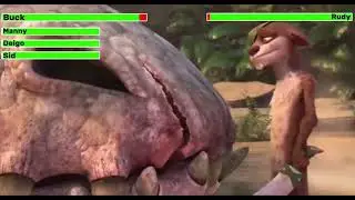 Ice Age: Dawn of the Dinosaurs (2009) Final Battle with healthbars