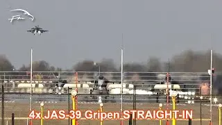 ▶️ Saab Gripen Straight-In: From Speed to Stillness - Landing and Taxi | Ramstein Flag 2025