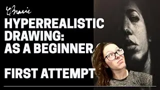 Hyperrealism & Reverse Drawing as a Beginner| First Hyper Realistic & Reverse Drawing Attempt