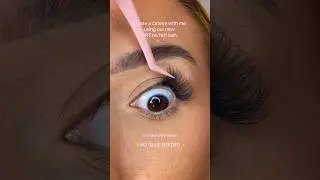 Pre-glued lashes are so easy #viral #diyeyelashextensions