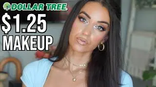 FULL FACE OF $1.25 DOLLAR TREE MAKEUP!!!
