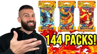MASSIVE  POKEMON CARDS OPENING Of 144 BOOSTER PACKS! / FlashFire Charizard Hunt!