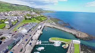 Carnlough Harbour Village Glencloy Glens of Antrim Northern Ireland i 4K