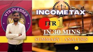 Income Tax For beginners | Basics of ITR-1 | For Students & Professionals @vinodtarasandipClasses