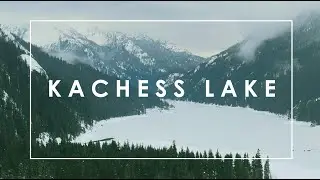 Hiking to Kachess Lake in the snow - (Drone Aerial views)
