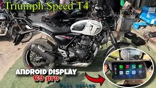 Android / CarPlay Navigation Display install Triumph Speed T4 😍 | Full review #carplay 