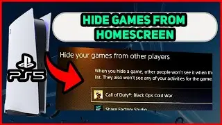 PS5 HOW TO HIDE GAMES FROM HOME SCREEN