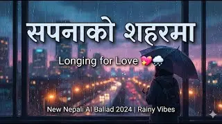 सपनाको शहरमा (Sapana Ko Saharma) | Longing for Love 💖🌧️ | New Nepali AI Ballad 2024 | Rainy Vibes