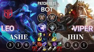 SB Leo Ashe vs HLE Viper Jhin Bot - KR Patch 10.15