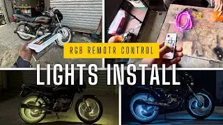 Rgb Remote Control Running Wheels Lights On Splendor🚀 Alloy Wheel Lights Modification | Sajjan Pb07