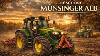 Feldarbeit im Zeitraffer 🌾 Grubbern auf der sch&ouml;nen M&uuml;nsinger Alb