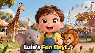 Story Time for Kids | Lulu&rsquo;s Fun Day at the Amusement Park & Zoo 🎡🦁/ Nursery rhymes & kids song