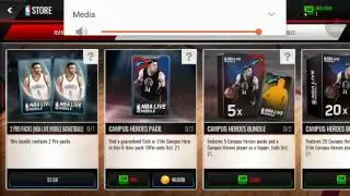 Opening a Campus Heroes pack NBA Live mobile
