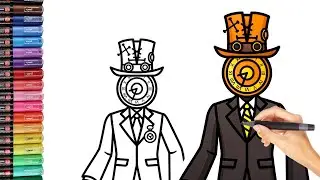 how to coloring clockman from skibidi toilet | coloring pages