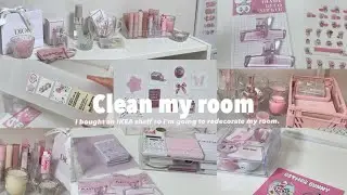 [Clean my room]IKEAの棚を購入したので模様替えをする🎀💬/I bought an IKEA shelf so I redecorate my room.