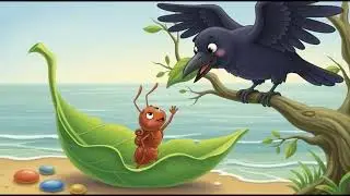 পিঁপড়া আর কাকের বন্ধুত্ব ❤️😍 👉 “The Friendship of the Ant and the Crow” #animals #trending #funny