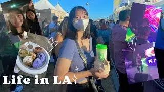 Life in LA | K-town Night Market ( I saw Minzy of 2ne1❤️😆)